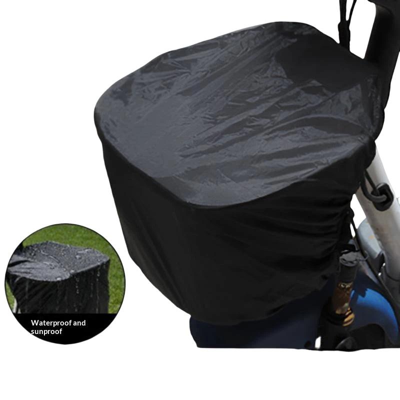 Cycling Commute In Rain - Su geçirmez bisiklet sepeti astarı yağmurluk,