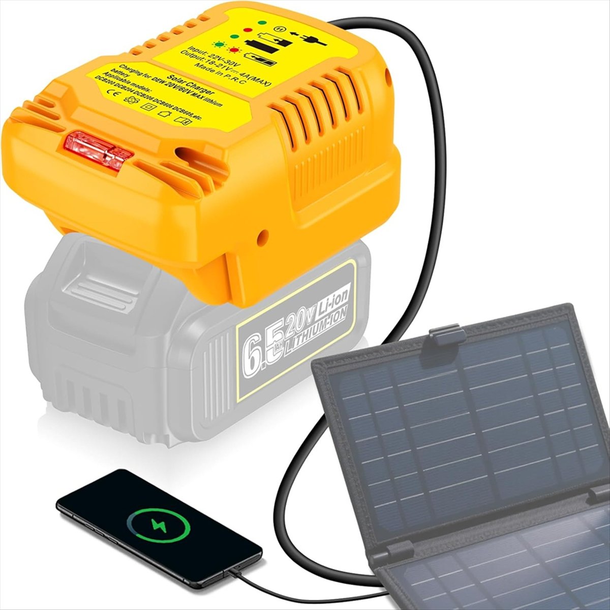 Dewalt 20V/60V Pil için Güneş  - Usb Charger Dynamo incelemesi ve fiyatı