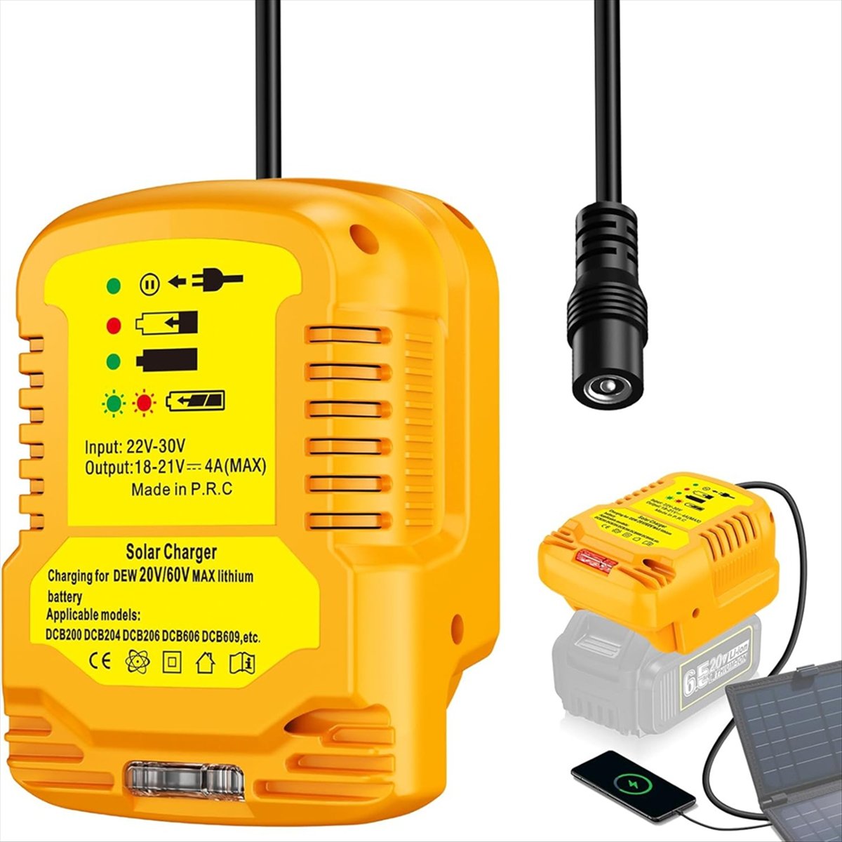 Dewalt 20V/60V Pil için Güneş  - Usb Charger Dynamo incelemesi ve fiyatı