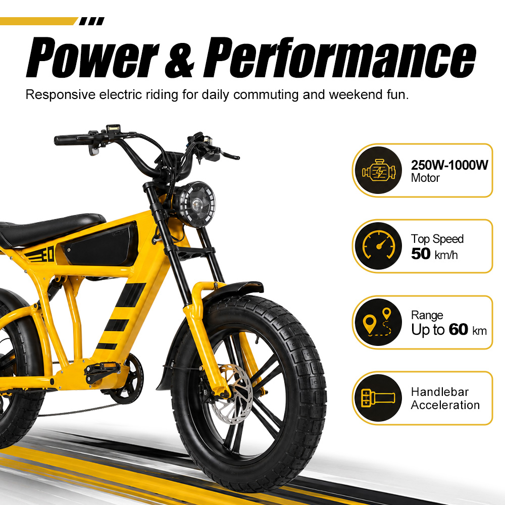 48V 18.2Ah 1000W Kalın Lastikl - Cycling Commute Speed incelemesi ve fiyatı