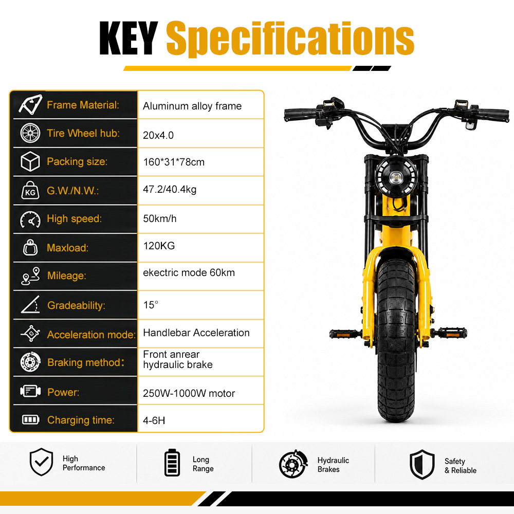 48V 18.2Ah 1000W Kalın Lastikl - Cycling Commute Speed incelemesi ve fiyatı